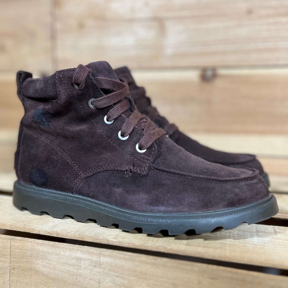 Sorel Madson MOC Toe Waterproof Boots, 5Y, Brown Leather - Picture 6 of 13